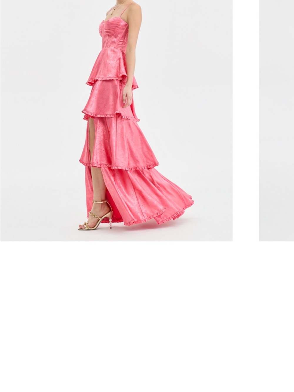 B Darlin Hot Pink Tiered Ruffled Prom Dress